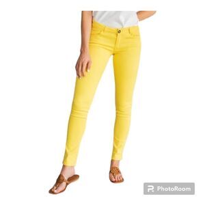 C est 1946 Yellow rayon and cotton jeggings with zipper closure